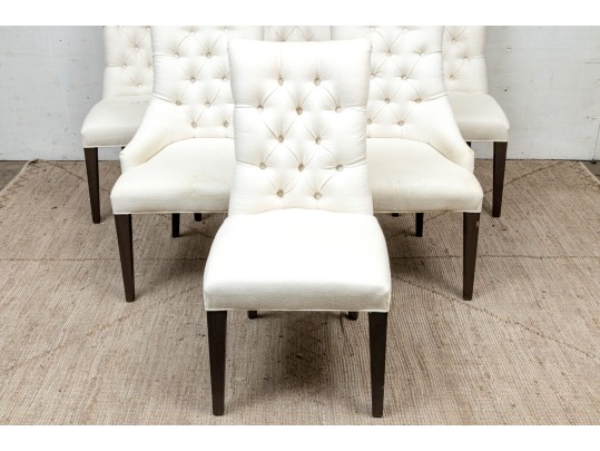Set Of Six Upholstered Dining Chairs