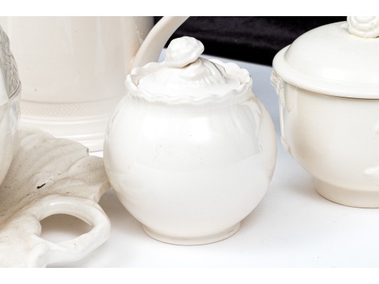 Six Piece Assembled English Hartley Greens & Co. Leeds Pottery 