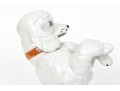 Adorable Vintage Italian Naturalistic Glazed Ceramic Model Of A Poodle