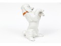 Adorable Vintage Italian Naturalistic Glazed Ceramic Model Of A Poodle