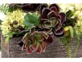 Wooden Planter With Quality Faux Foliage