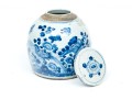 Chinese Export Blue And White Bee Hive Form Porcelain Ginger Jar