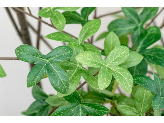 Quality 60” Faux Plant With Brass Finished Metallic Planter