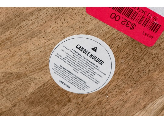 Contemporary Pair 42” Turned Wood Candle Sticks