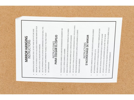 Sleek Beveled Mirror Floor Mirror With Metallic Frame