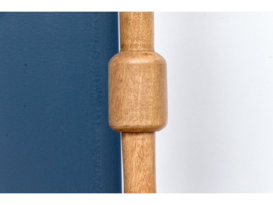 Contemporary Pair 42” Turned Wood Candle Sticks