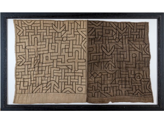 Framed African Kuba Cloth