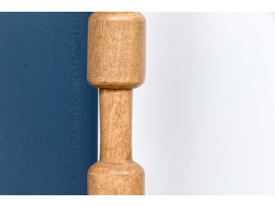 Contemporary Pair 42” Turned Wood Candle Sticks