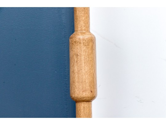 Contemporary Pair 42” Turned Wood Candle Sticks