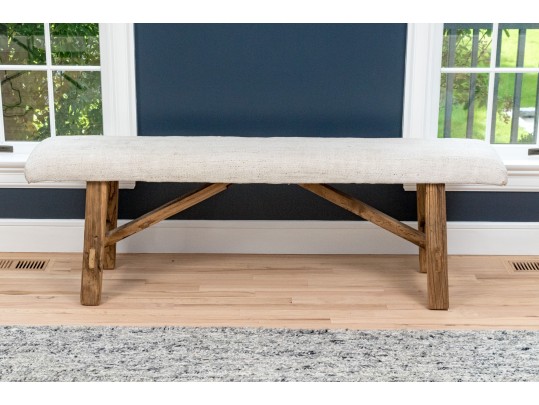 Modern Farmhouse Upholstered Bench