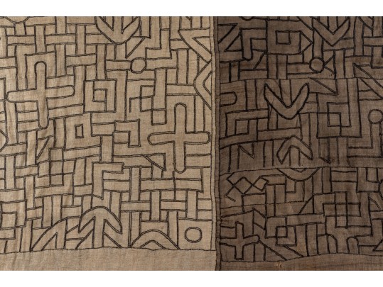 Framed African Kuba Cloth