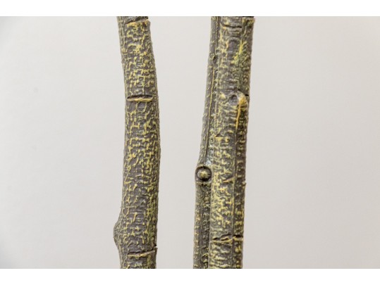 Quality 60” Faux Plant With Brass Finished Metallic Planter