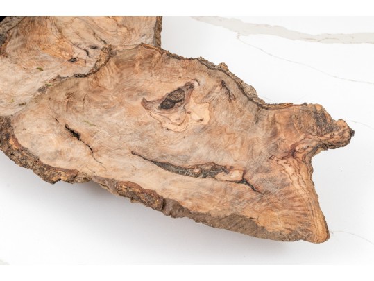 Wonderfully Decorative Wooden Center Piece With Moss Balls