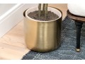 Quality 60” Faux Plant With Brass Finished Metallic Planter
