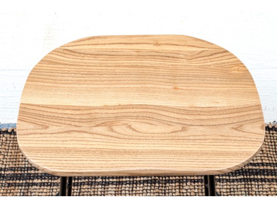 Set Of Three Studio McGee And Threshold Saddle Counter Barstools (Retail $80 Each)