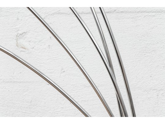 Dramatic Chrome And Marble Five-Arm Floor Lamp In The Manner Of Atelje Lyktan 