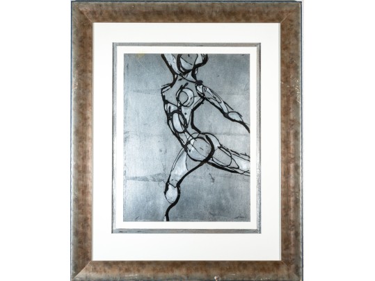 Set Of Two Large Decorative Modernist Figural Prints