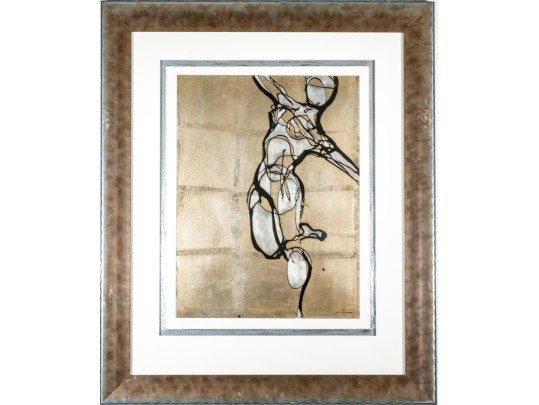 Set Of Two Large Decorative Modernist Figural Prints