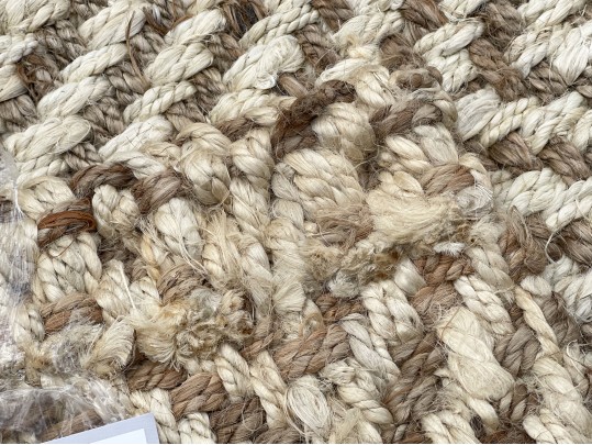 Indian Waikiki Natural Jute Flat Weave Area Rug, 4' X 6'