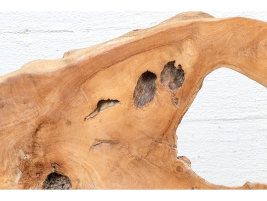 Awesome Naturalistic Teak Accent Chair