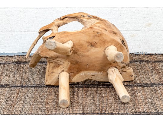 Awesome Naturalistic Teak Accent Chair