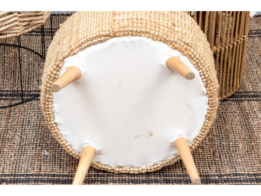 Suite Of Three Naturalistic Stools And End Table