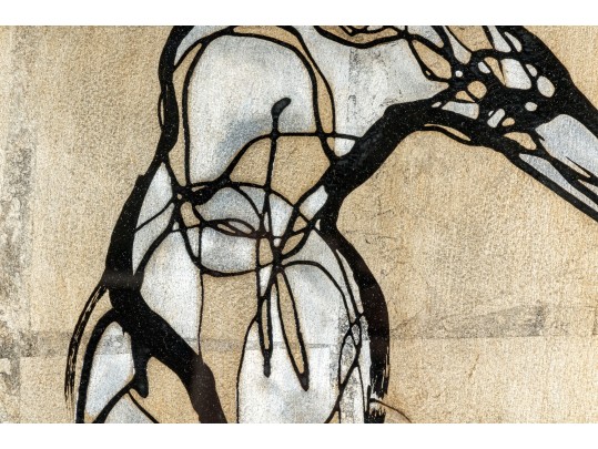 Set Of Two Large Decorative Modernist Figural Prints