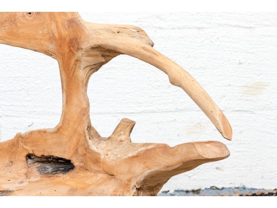 Awesome Naturalistic Teak Accent Chair