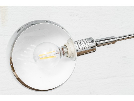 Dramatic Chrome And Marble Five-Arm Floor Lamp In The Manner Of Atelje Lyktan 