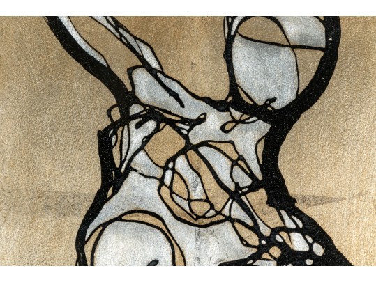 Set Of Two Large Decorative Modernist Figural Prints