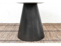 Stylish Solid 46” Round Ebonized Oak Pedestal Table