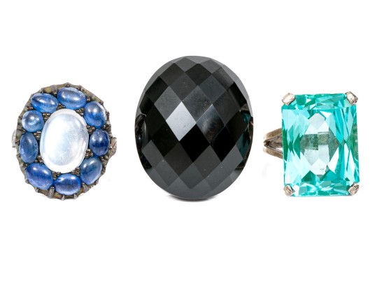 Sterling Silver Striking Collection Of Assorted Ultra Chunky Motif Rings, Size 6.5