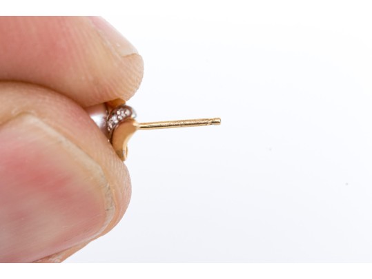 14k And 10k Gold Set Of Cultured Pearl Earrings