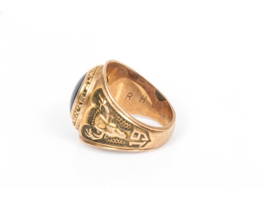 10k Yellow Gold School Ring, Size 8