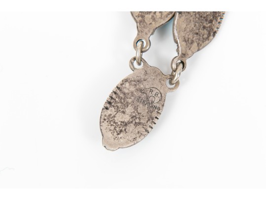 Lot Of Striking Turquoise Blue Color Southwestern Style Sterling Silver Jewelry Pieces