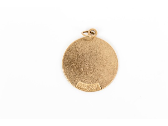 14k Yellow Gold Handsome St.Christopher Pendant