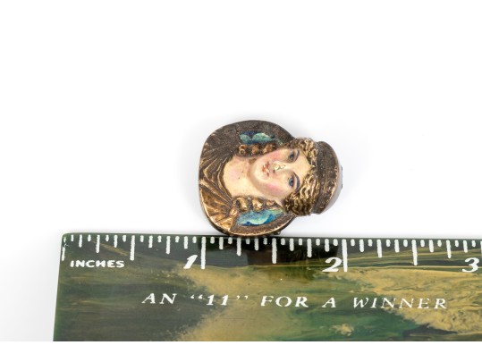 14k Yellow Gold Exceptional Antique Gods & Goddesses 1908 Mardi Gras Comus Brooch