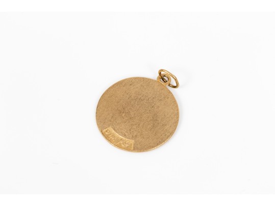 14k Yellow Gold Handsome St.Christopher Pendant