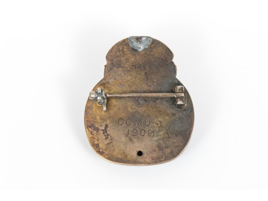 14k Yellow Gold Exceptional Antique Gods & Goddesses 1908 Mardi Gras Comus Brooch