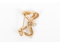 14k Yellow Gold Pretty Vintage Bow Pin