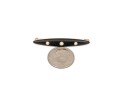 14k Yellow Gold Handsome Vintage Black Enamel And Seed Pearl Bar Pin