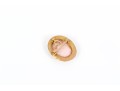 10k Yellow Gold Small Wide Framed Pink Cameo Brooch/pendant