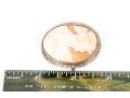 14k White Gold Chased Frame Cameo Brooch/pendant