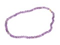 Elegant Faceted Purple Amethyst Bead Necklace, With A  14k Yellow Gold Clasp