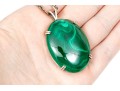 Pair Of Striking Sterling Malachite Jewelry Pieces, Assorted Motifs