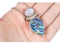 Pair Of Beautiful Sterling Silver And Abalone Jewelry Pieces, Assorted Motifs