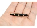 14k Yellow Gold Handsome Vintage Black Enamel And Seed Pearl Bar Pin
