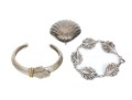 Assorted Sterling Silver Lot Of Handsome Shell Motif Jewelry Pieces