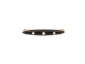 14k Yellow Gold Handsome Vintage Black Enamel And Seed Pearl Bar Pin