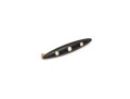 14k Yellow Gold Handsome Vintage Black Enamel And Seed Pearl Bar Pin